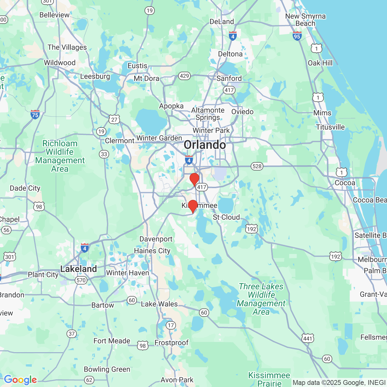 Google map image of our locations